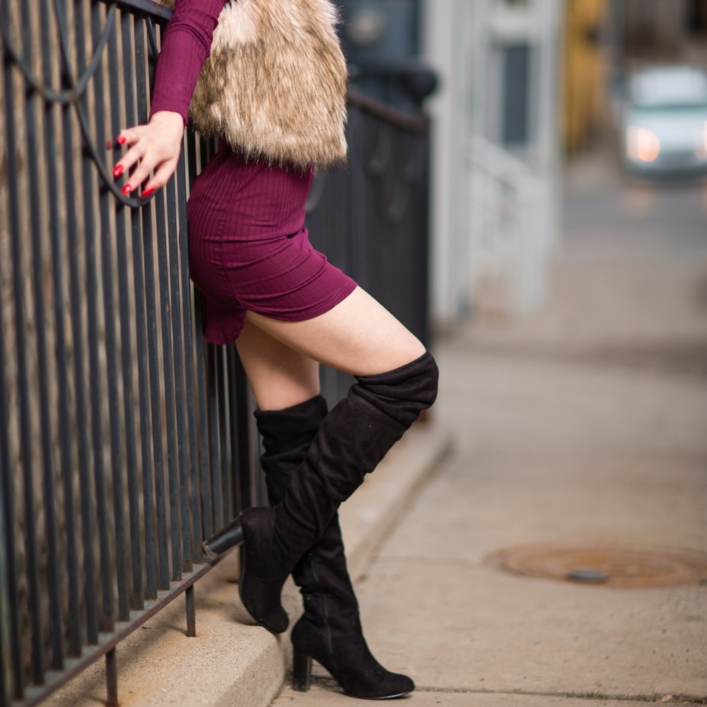 Black Thigh-high boots